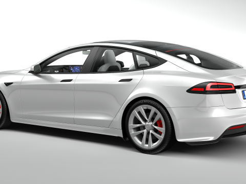 Tesla Model S Plaid 2024 Modello 3D