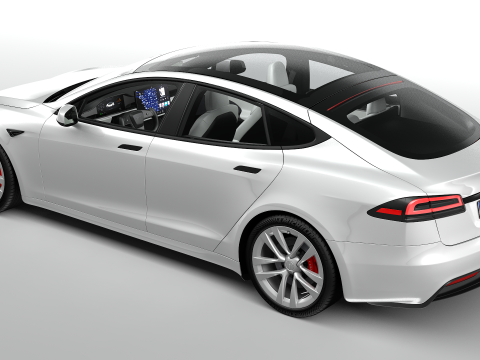 Tesla Model S Plaid 2024 Modello 3D