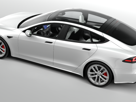 Tesla Model S Plaid 2024 Modello 3D