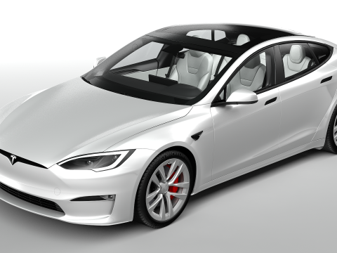 Tesla Model S Plaid 2024 Modello 3D