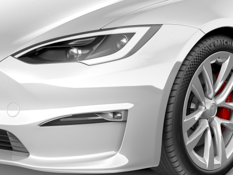 Tesla Model S Plaid 2024 Modello 3D