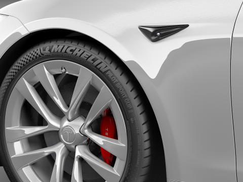 Tesla Model S Plaid 2024 Modello 3D