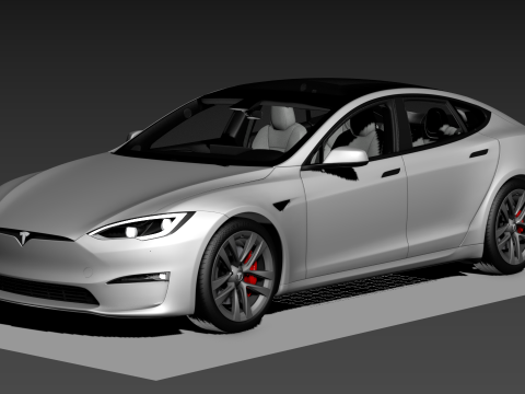 Tesla Model S Plaid 2024 Modello 3D