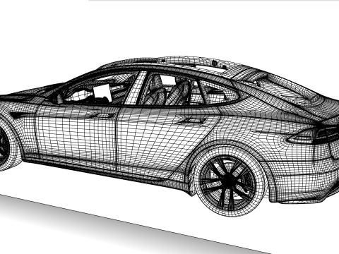 Tesla Model S Plaid 2024 Modello 3D