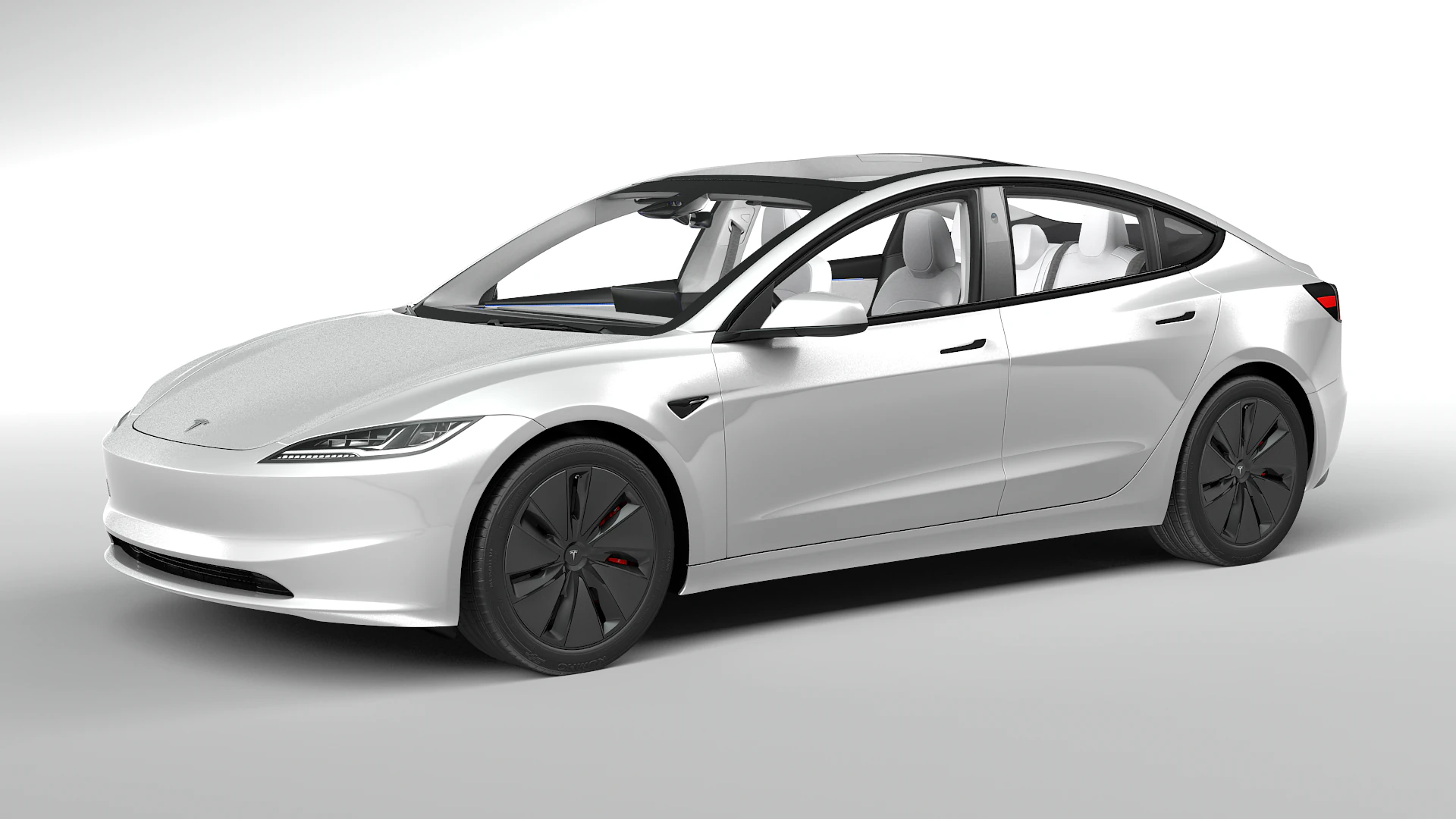 Tesla Model 3 2024 3D Model .c4d .max .obj .3ds .fbx .stl .blend 