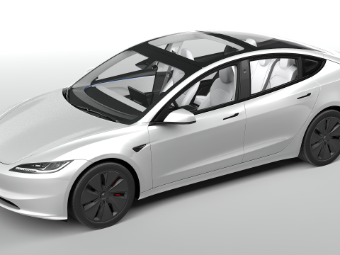 特斯拉 Model 3 2024 3D 模型