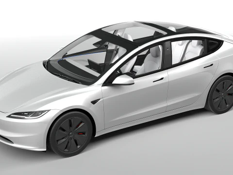 Tesla Model 3 2024 3D Model