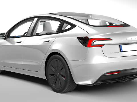 特斯拉 Model 3 2024 3D 模型