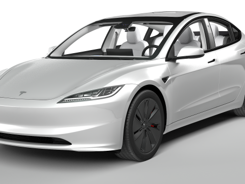 特斯拉 Model 3 2024 3D 模型