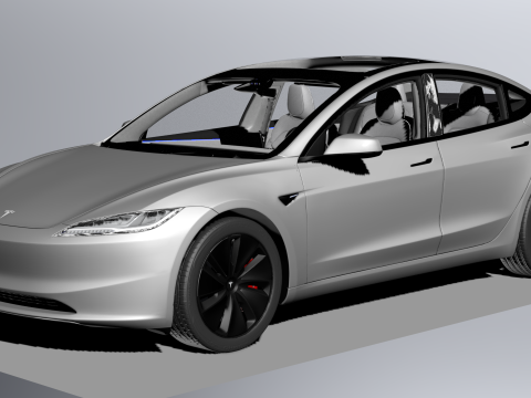 特斯拉 Model 3 2024 3D 模型
