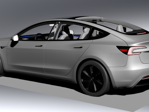 特斯拉 Model 3 2024 3D 模型