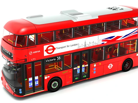 London Bus New Routemaster 3D Model