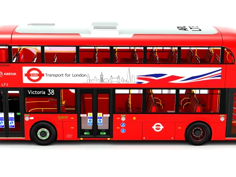 London Bus New Routemaster 3D Model