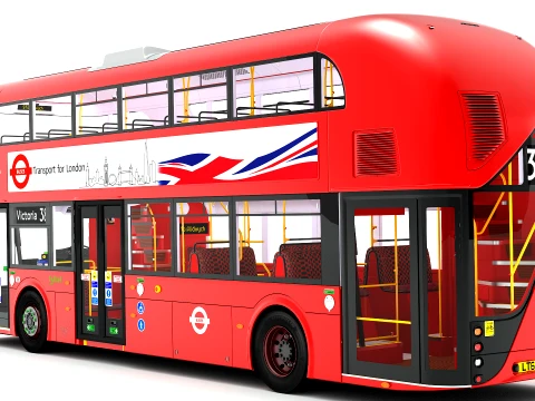 London Bus New Routemaster 3D Model