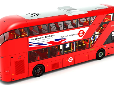London Bus New Routemaster 3D Model