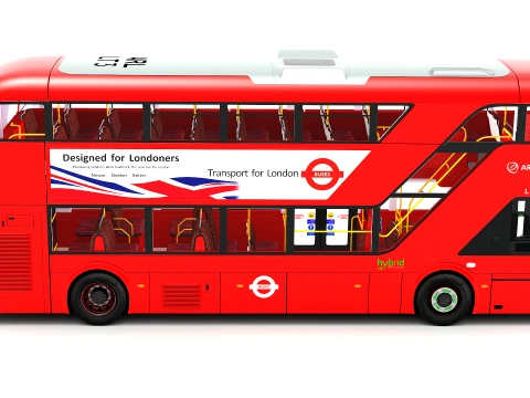 London Bus New Routemaster 3D Model