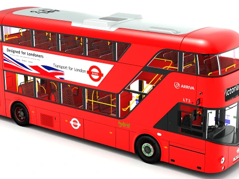 London Bus New Routemaster 3D Model