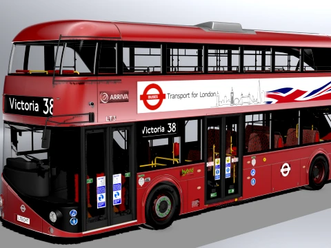 London Bus New Routemaster 3D Model