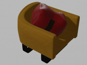 the milo armchair Modèle 3D