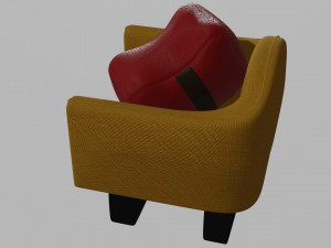 the milo armchair Modèle 3D