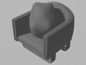 the milo armchair Modèle 3D