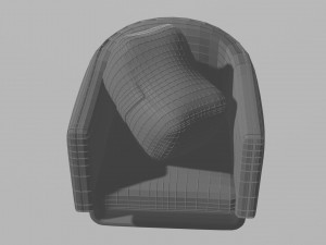 the milo armchair Modèle 3D