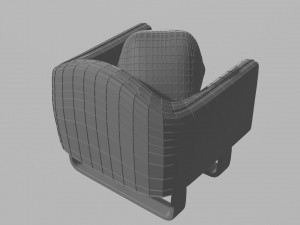 the milo armchair Modèle 3D