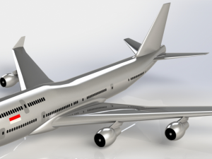 airplane boeing 747-100 model Model 3D