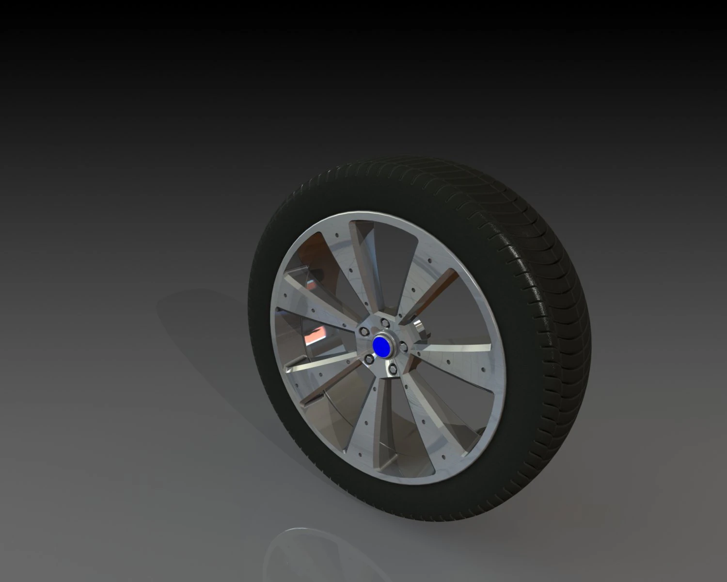 car wheel concept 3D Model .c4d .max .obj .3ds .fbx .stl .blend 