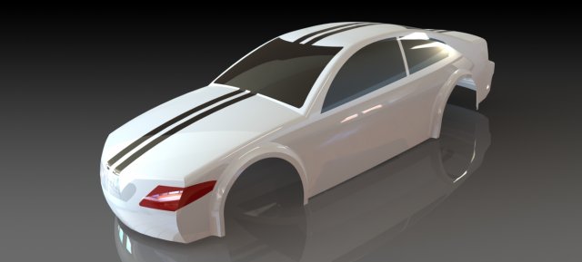 simple surface car concept 3D-Modell .c4d .max .obj .3ds .fbx .stl .blend 