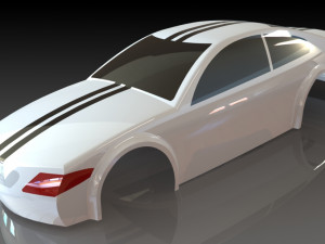 simple surface car concept 3D-Modell