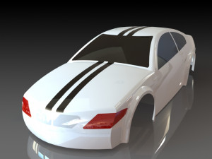 simple surface car concept 3D-Modell