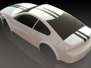 simple surface car concept 3D-Modell