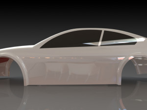 simple surface car concept 3D-Modell