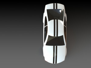 simple surface car concept 3D-Modell