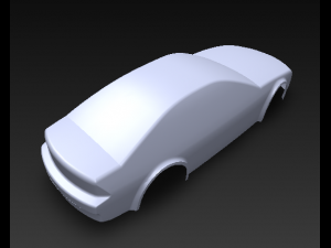 simple surface car concept 3D-Modell