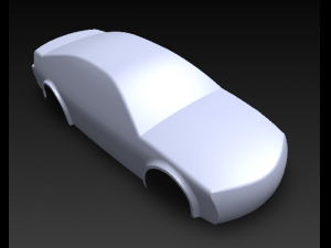 simple surface car concept 3D-Modell
