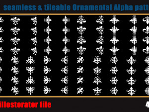 959 seamless and tileable Ornamental Alpha patterns 83 Adobe illustrator file CG Texturen