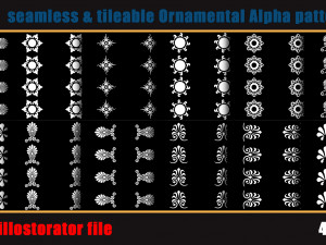 959 seamless and tileable Ornamental Alpha patterns 83 Adobe illustrator file CG Texturen