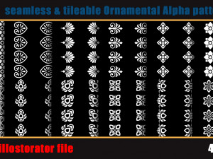 959 seamless and tileable Ornamental Alpha patterns 83 Adobe illustrator file CG Texturen
