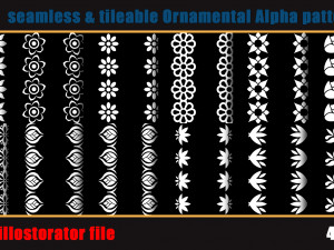 959 seamless and tileable Ornamental Alpha patterns 83 Adobe illustrator file CG Texturen