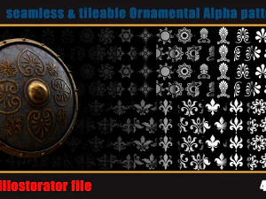 959 modelli Alpha ornamentali senza soluzione di continuit&agrave; e piastrellabili 83 file Adobe Illustrator CG Textures