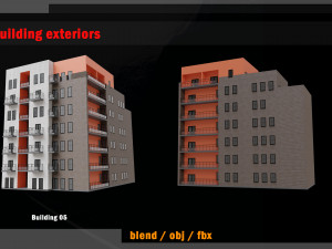 10 Building exteriors Modèle 3D