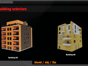 10 Building exteriors 3D Model