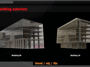 10 Building exteriors Modèle 3D