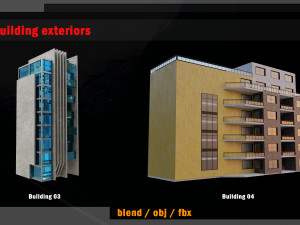 10 Building exteriors Modèle 3D