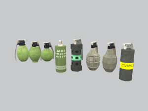 grenades low poly Modello 3D
