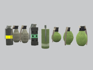 grenades low poly 3D Model