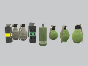 grenades low poly 3D Model