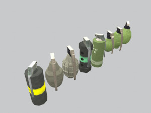 grenades low poly 3D Model